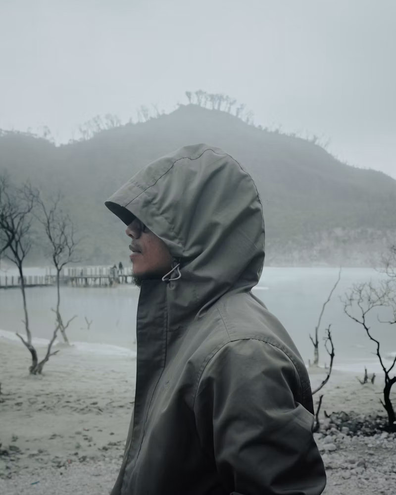 Lightweight packable rain jacket